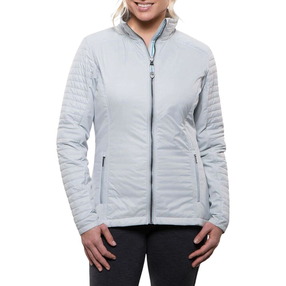 Kuhl Firefly Jacket Light Gray Insulated Full Zip Outdoor Hiking